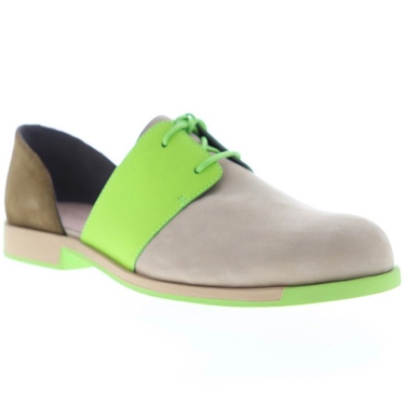 Camper Shoes - Camper Bowie Beige Nubuck Casual Lace Up Oxfords
